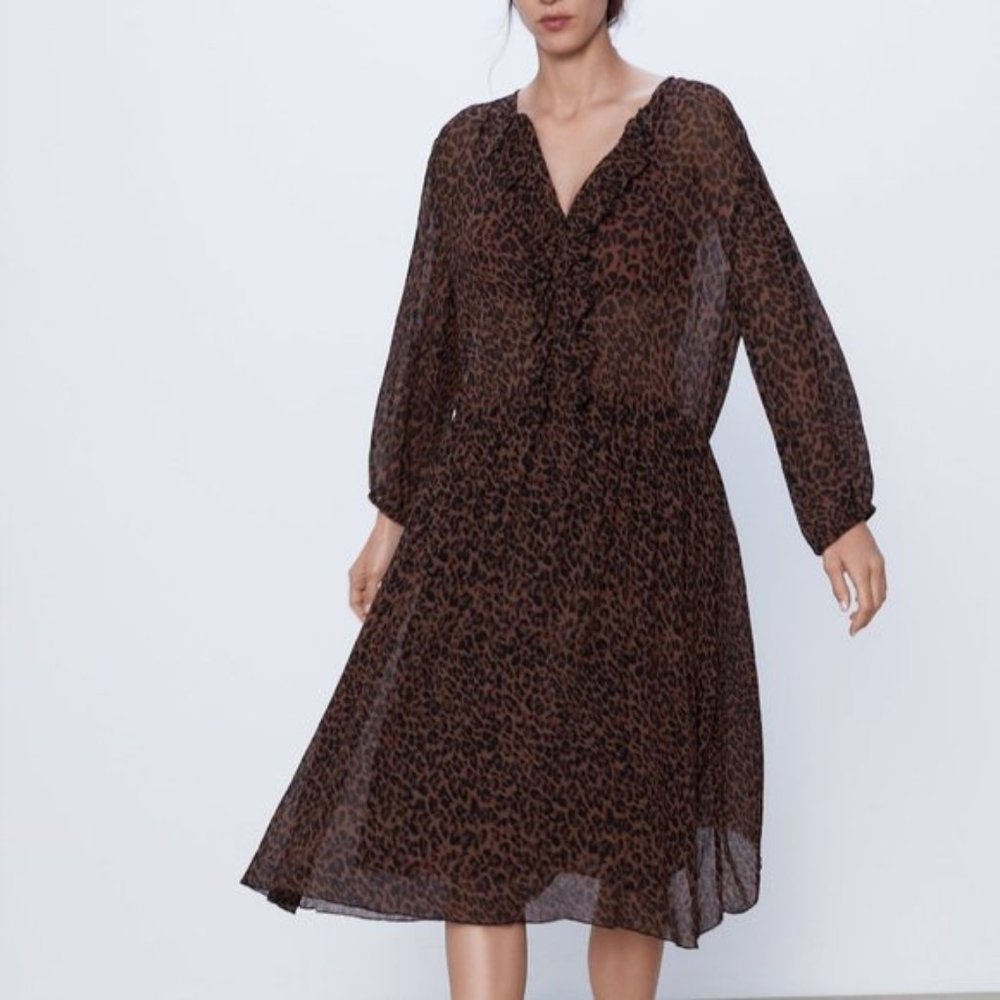 Animal Print Zara Midi Dress